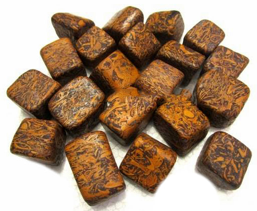 CALLIGRAPHY Tumbled Stones 20 to 25mm - 500 Grams (1.1 LB.) - India - Natural Elephant Skin Jasper - Miriam Stone