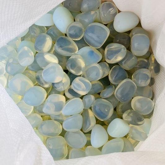 Opalite Rounded Tumbled Stones - Medium 20 - 30 mm - 1 LB. - China - Synthetic