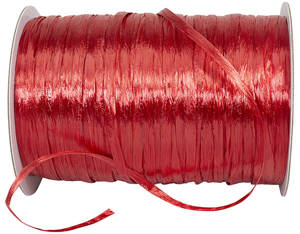 Pearlized Rayon Raffia - Imperial Red - 100 yards