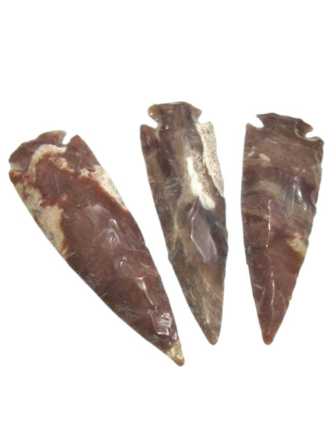 Tribal Arrowheads 4" - Finest Flint Polished - 50g -  India - NEW225
