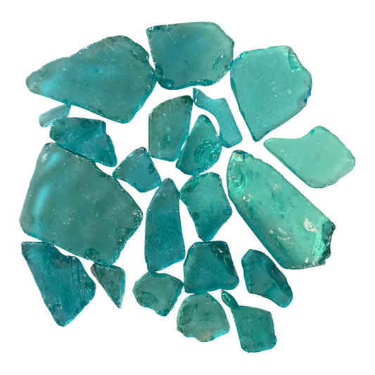 Sea Glass - Teal - 3-6cm - 1kg Bulk - One color only - China - NEW823