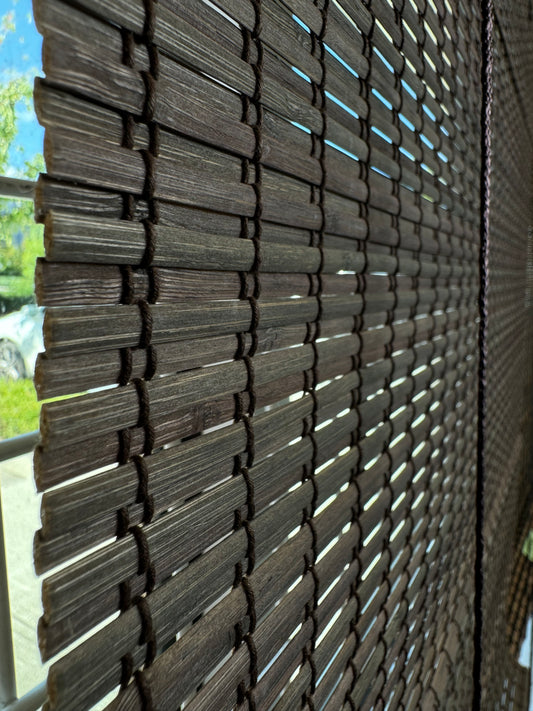 Choco Dark Brown Slat Bamboo Blinds (BL100 Series)