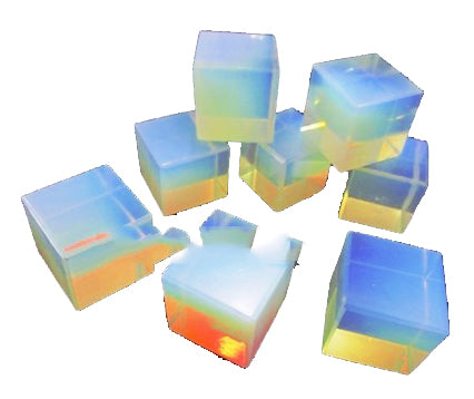 Opalite Cubes Stones 25x25mm - 30 Grams - India - NEW221 - Synthetic