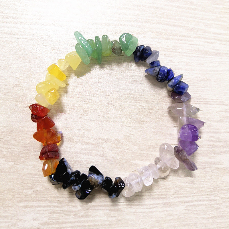 Chakra 7 Healing Gemstone Chip Bracelets