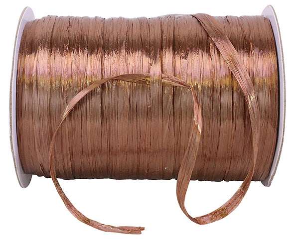 Pearlized Rayon Wraphia - Bronze - 100 yards