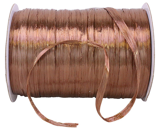 Pearlized Rayon Wraphia - Bronze - 100 yards