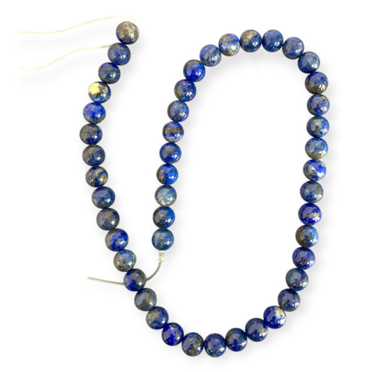 Lapis Lazule - 8mm Round Bead Strand - 15 inch - India - NEW225