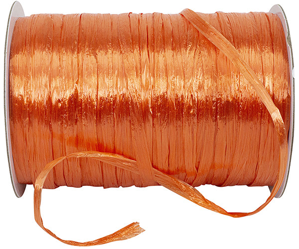 Pearlized Rayon Raffia - Orange - 100 yards