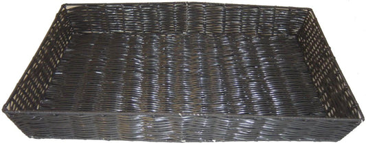 NYLON Rectangle TRAY -  WIRE FRAME BLACK 24 x 16 x 3 inch deep