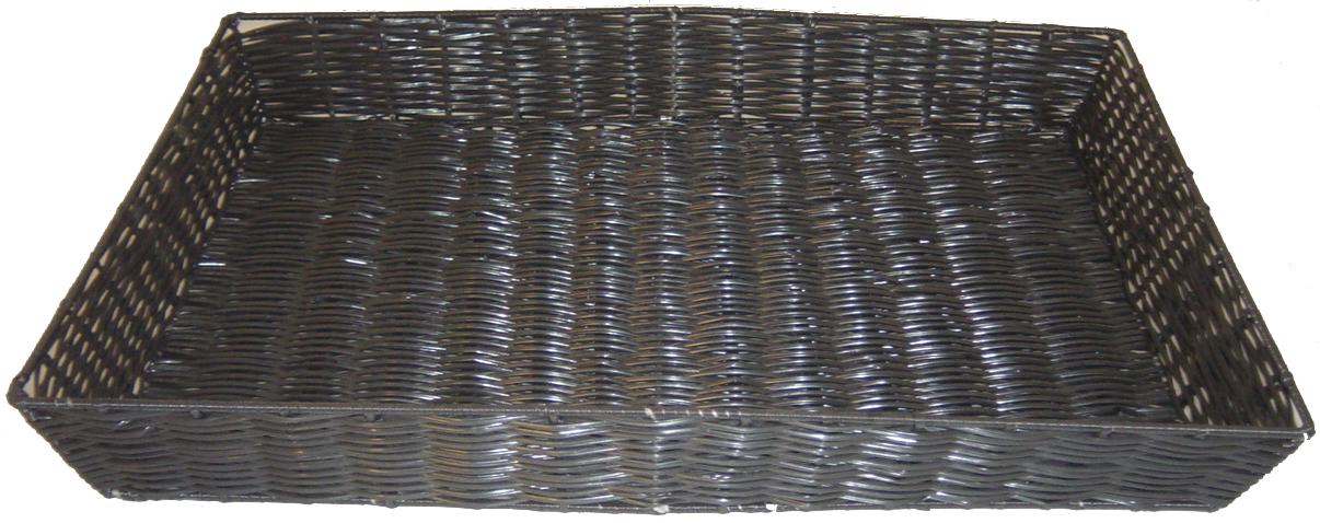 NYLON Rectangle TRAY - WIRE FRAME BLACK 24 x 16 x 3 inch deep