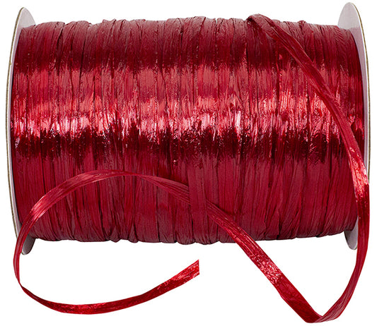Pearlized Rayon Raffia - Raspberry Red - 100 yards