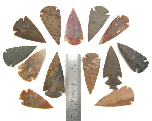 Tribal Arrowheads 2" - Finest Flint Polished - g - NEW225