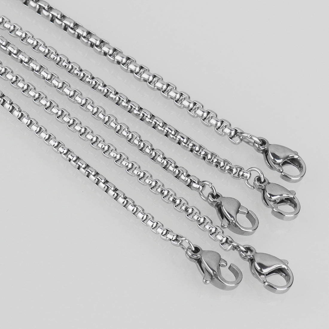 Stainless Steel Box Chain Necklace 3.5mm - Length 55cm - 21" NEW222