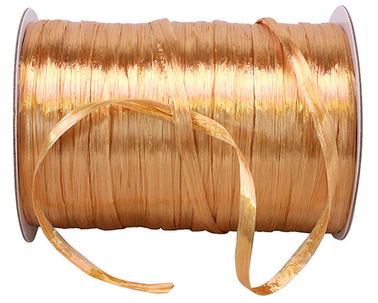 Pearlized Rayon Raffia - Gold - 100 yards