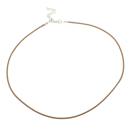 COFFEE BROWN Waxed Necklace Cord, Waxed cotton Cord, with iron chain, Zinc Alloy lobster clasp, with 4cm extender chain, platinum color plated 1.5mm Approx. 17.5 inch