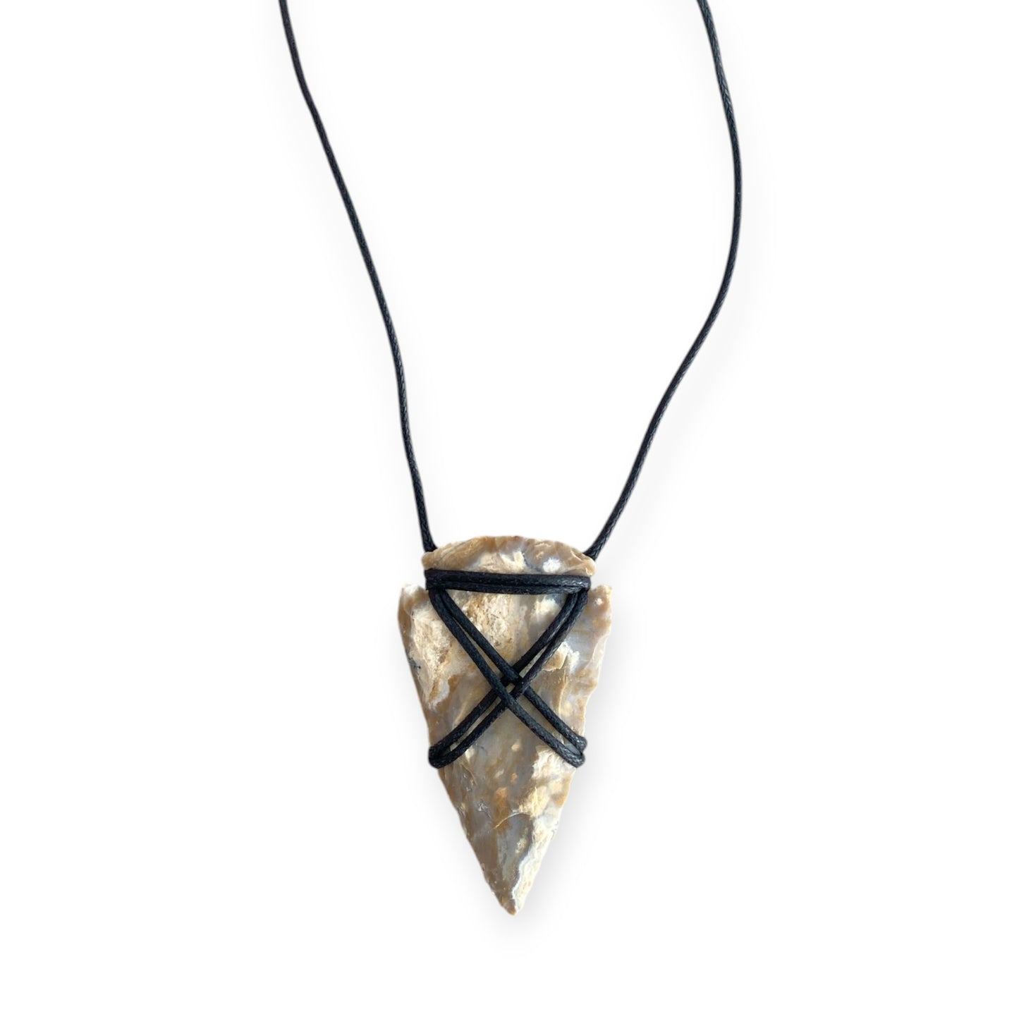 Tribal Arrowhead Pendant 2" to 2.5" with Necklace - India