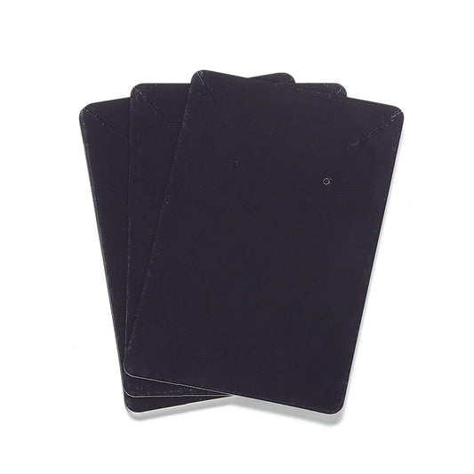Pack of 50 Black Jewelry Display Cards for Earrings Necklace  - 90x60mm - Made in China - NEW1024