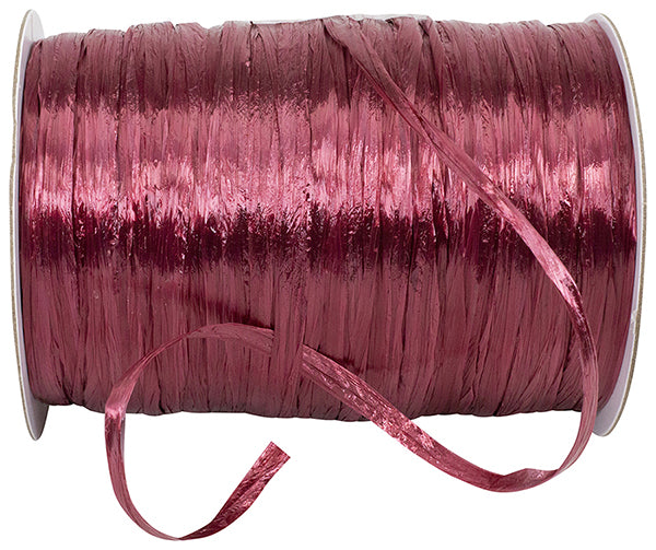 Pearlized Rayon Raffia - Burgundy - 100 yards