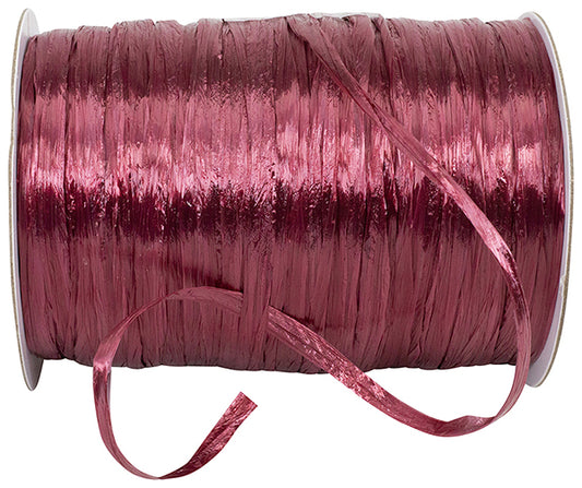 Pearlized Rayon Raffia - Burgundy - 100 yards