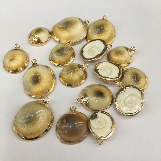 Cats Eye Gold Color Plated Pendant - 14x18mm - 20x25mm