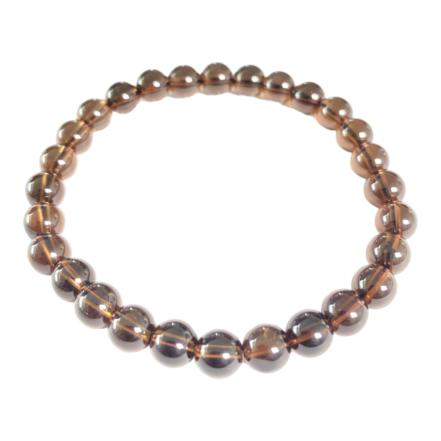 Smokey Quartz Stone Bracelet - 6mm Beads - China - NEW424