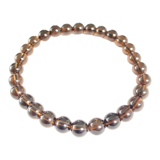 Smokey Quartz Stone Bracelet - 6mm Beads - China - NEW424