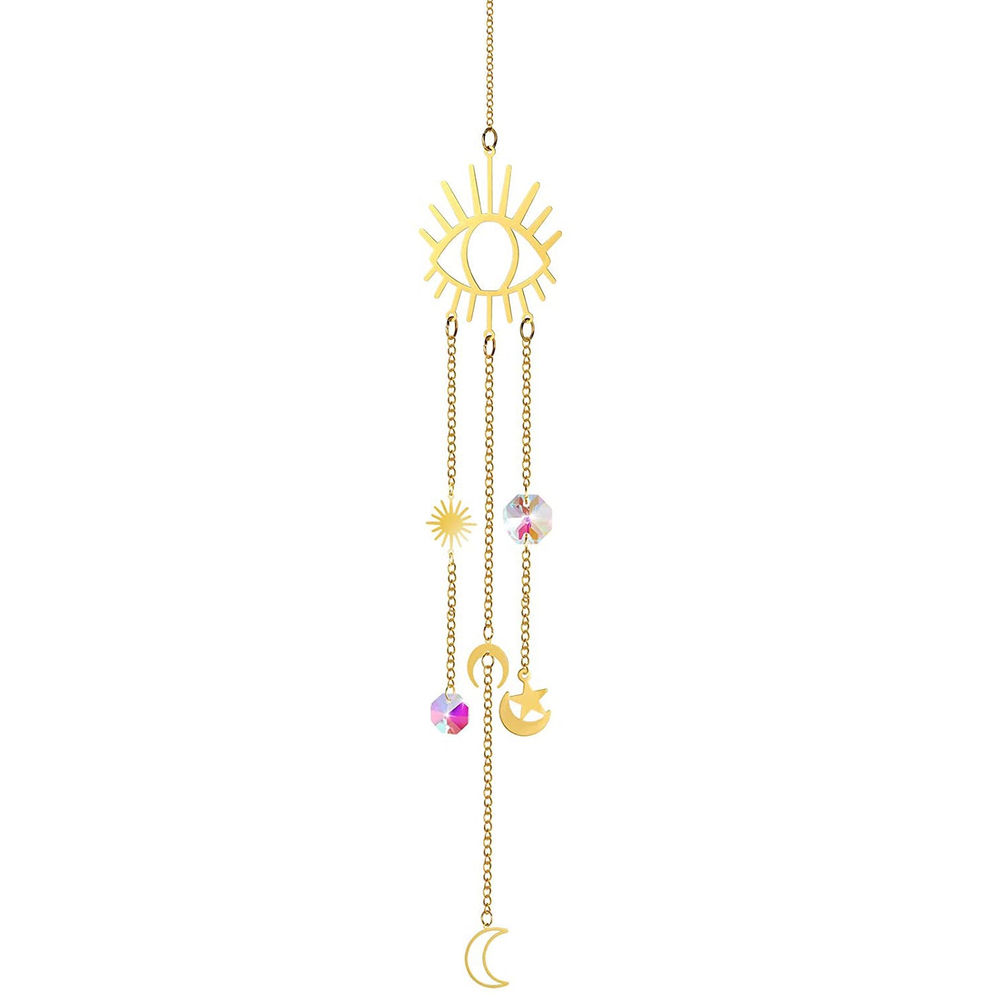 K9 Aura Crystal Hanger Evil Eye Brass Color Twinkle Hanger - Long inch - China