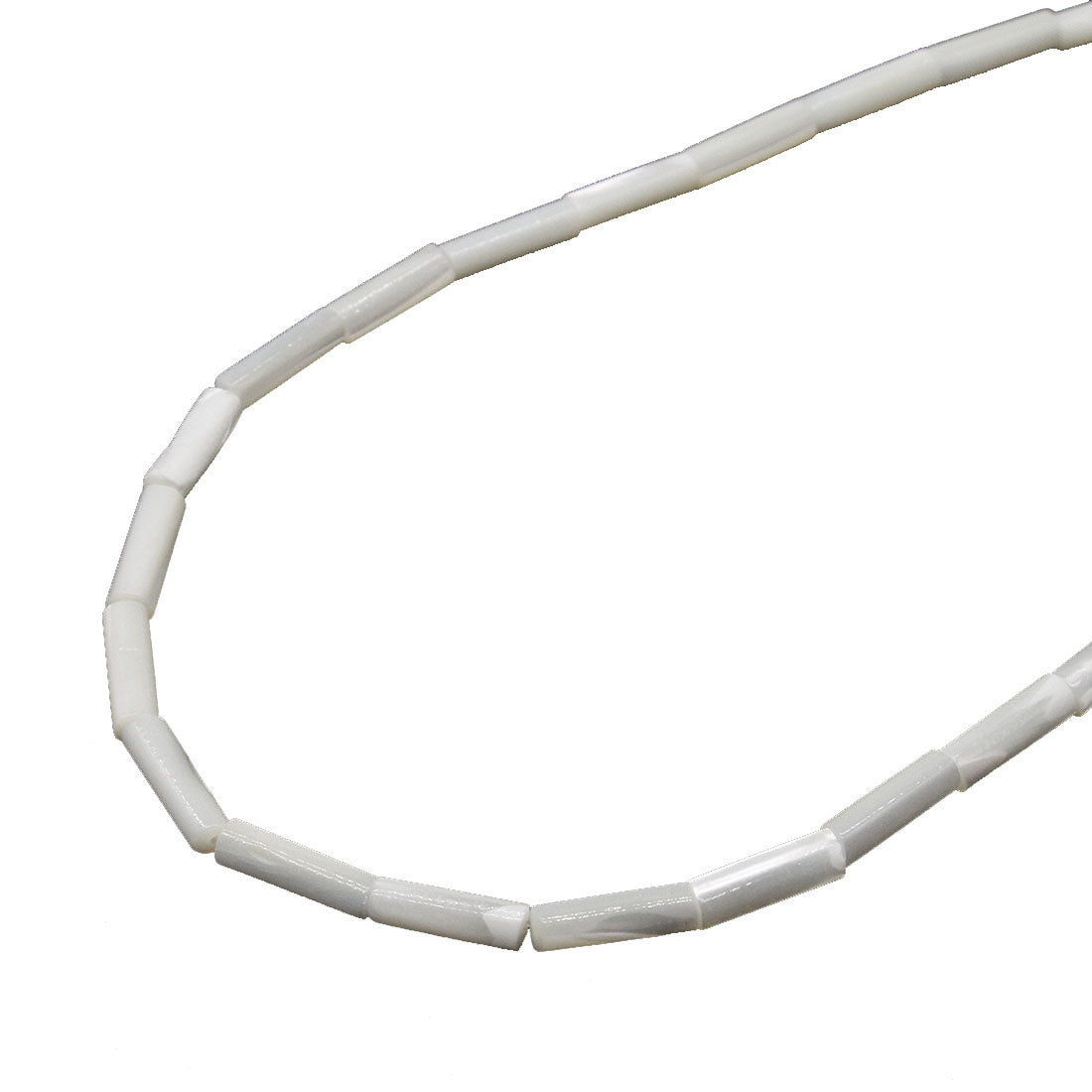 Natural White Shell Beads - Column - 4x8mm Weight:13Gram - Sold By Strand - NEW521