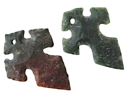 Cross Arrowhead made of flint with hole Pendant - 2 to 2.5 inch 30g - India - NEW225