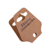 Pack of 100 Kraft Jewelry Set Display Cards for Necklace & Bracelets, Type: Fashion Jewelry, Kraft Brown