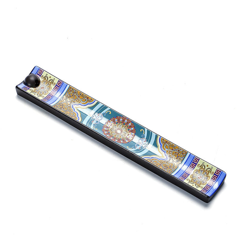 Porcelain Incense Burner Seat - Mandala - 22.5x3x1.5cm - NEW424