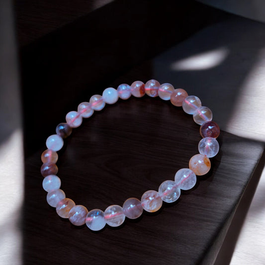 Fire Quartz  Stretch Bracelet - 6mm Beads 7 inch - China - NEW125