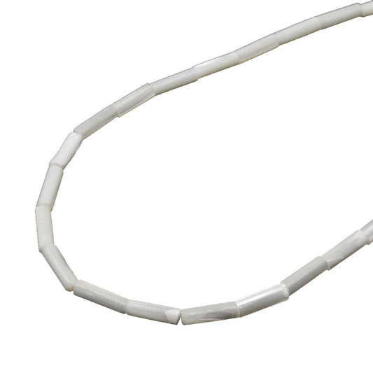 Natural White Shell Beads - Column - 4x13mm Weight:10.50Gram - Sold By Strand - NEW521