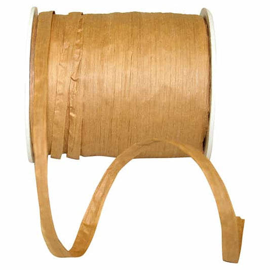 Matte Paper Raffia Wraphia II - Kraft - 7 mm x 100 yards