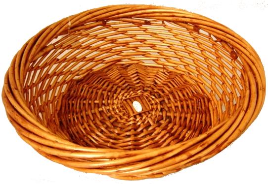 Round Willow Trays - Honey - 12 Dia x 3.5 inches