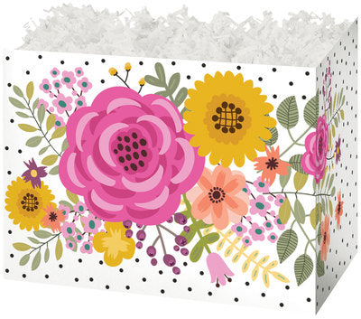 Wildflower Garden Basket Box - Large - 10 1/4 x 6 x 7 1/2 inches deep (order in 6's)