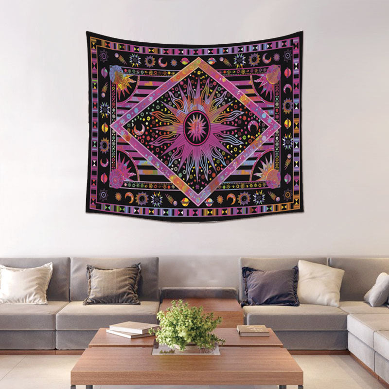 Black & Purple Tapestry Wall Hanger - 150x130cm - ALTAR CLOTH - NEW222 -  Polyester