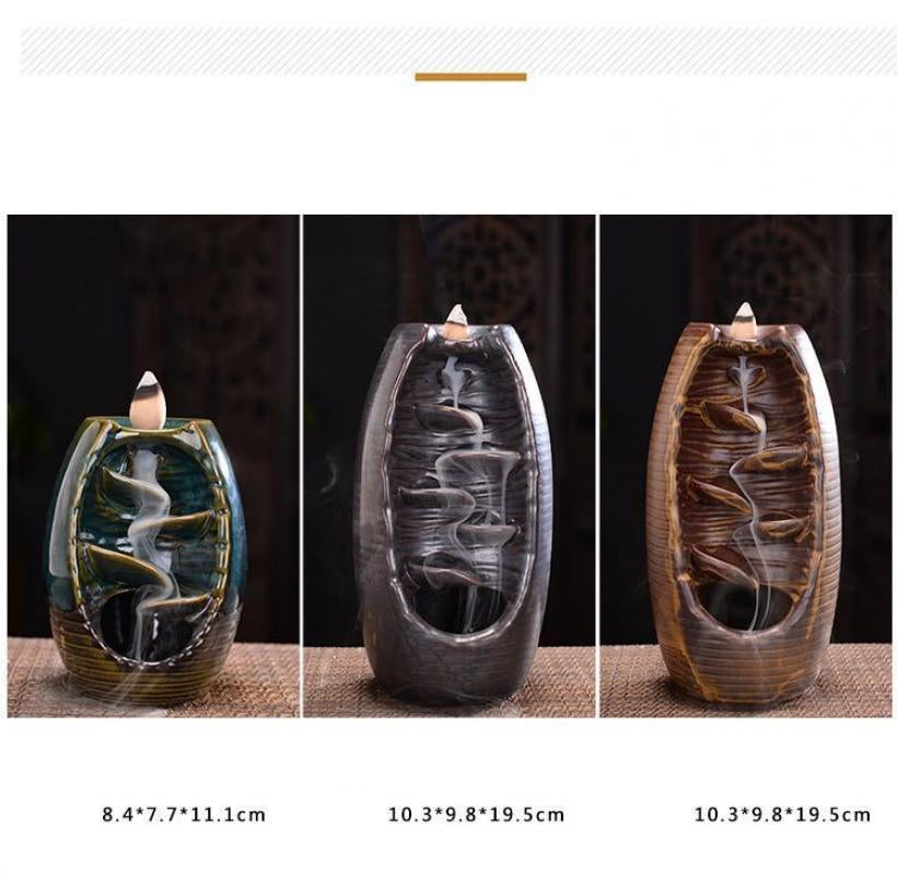 Porcelain - Backflow Incense Burner - 10 x 10 x 4 cm - China - NEW1122 –