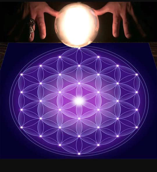 Flower of Life Tarot Square Table Cloth - 18 inch - 50cm - China - NEW1122