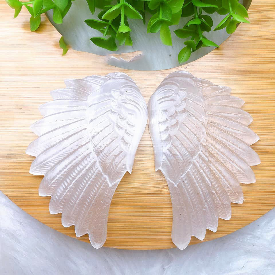 Angel Wing - Selenite - cm - Order 2 to receive a pair - China - NEW922