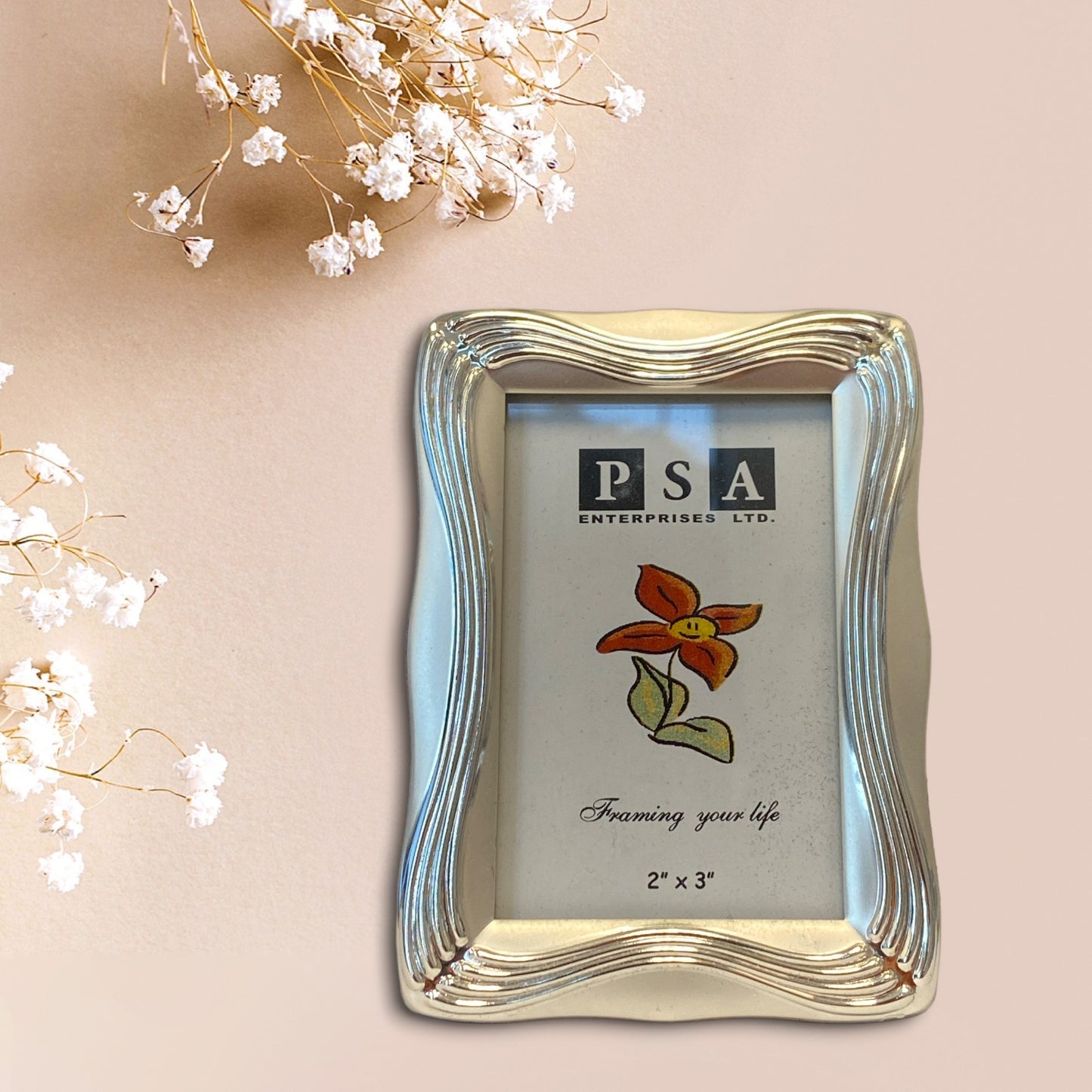 SILVER PLATED MINI PICTURE FRAMES Fits 2 x 3 inch - Display unit of 24