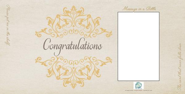 FROM ME BOTTLE CARDS - CONGRATULATIONS