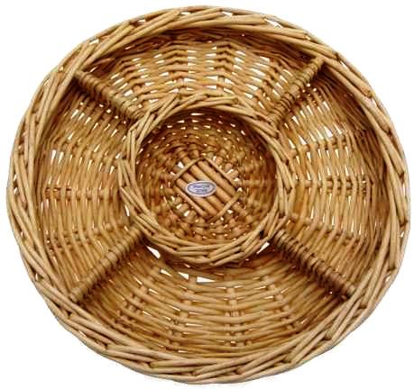 ROUND CENTER - 5 COMP DIVIDED TRAY 10 x 1.5 inch