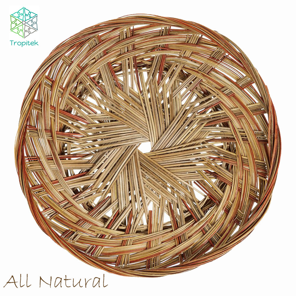 COCO MIDRIB DELI TRAY - Natural - 10 inch x 1 inch lip