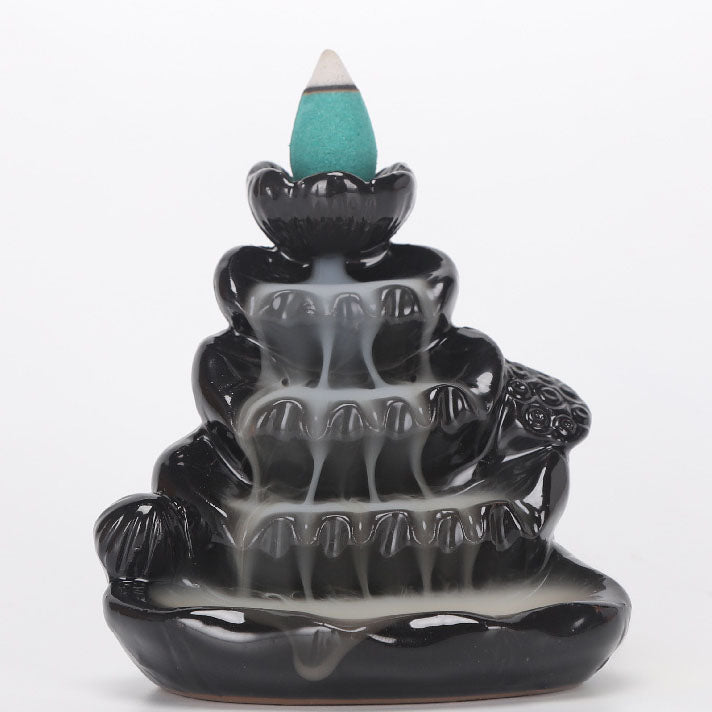 Porcelain - Backflow Incense Burner - 10 x 10 x 4 cm - China - NEW1122 –