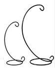 Black Half Round Metal Stand 9.7 x 22.2 cm H. / 4 x 9.5 inch