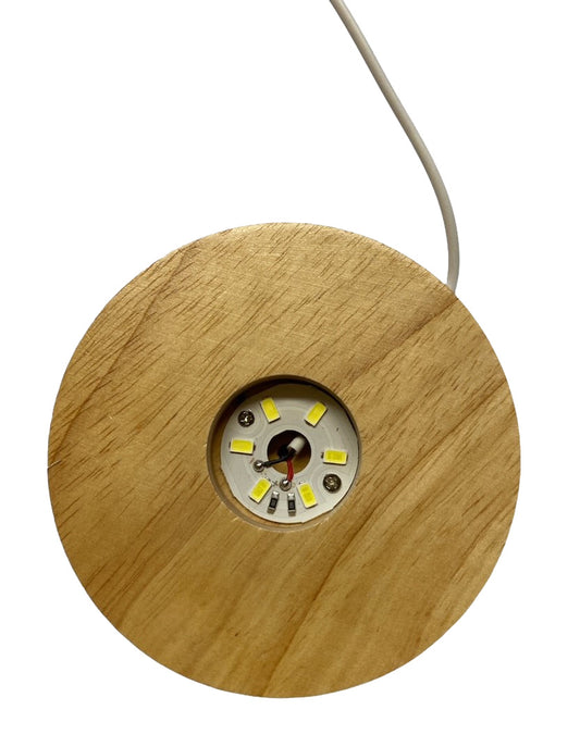 LED Lamp Base 2.75 - 3  inch 7-8cm - Wood Look - USB Plug - China - NEW123