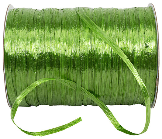 Pearlized Rayon Raffia - Apple Green - 100 yards