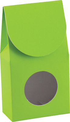 Lime Green Gourmet Window Box - Small - 3 1/2 x 1 3/4 x 6 1/2 - 2 inch Window (Order in 6's) (252 Master)