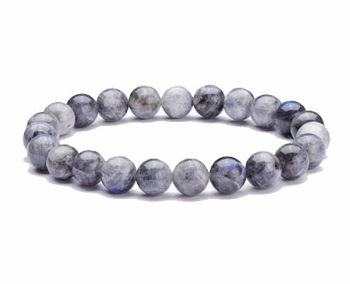 Labradorite Bracelet – Grade AA, Polished 8mm Beads (Approx. 7.5 Inches)